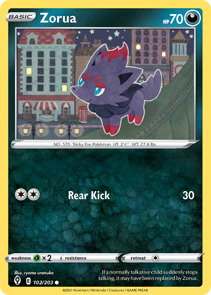 Zorua (102/203) [Sword & Shield: Evolving Skies] Reverse Holofoil - Deck Out Gaming