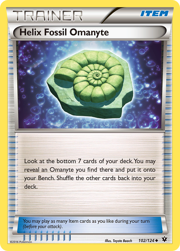 Helix Fossil Omanyte (102) [XY - Fates Collide]