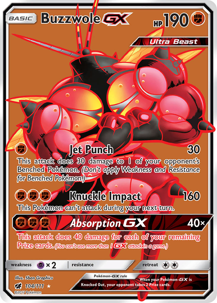 Buzzwole GX (Full Art) (104) [SM - Crimson Invasion]