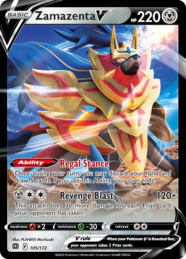 Zamazenta V (105/172) [Sword & Shield: Brilliant Stars] - Deck Out Gaming