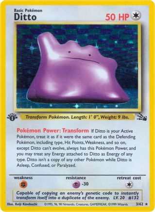 Ditto (3) [Fossil] 1st Edition Holofoil - Deck Out Gaming