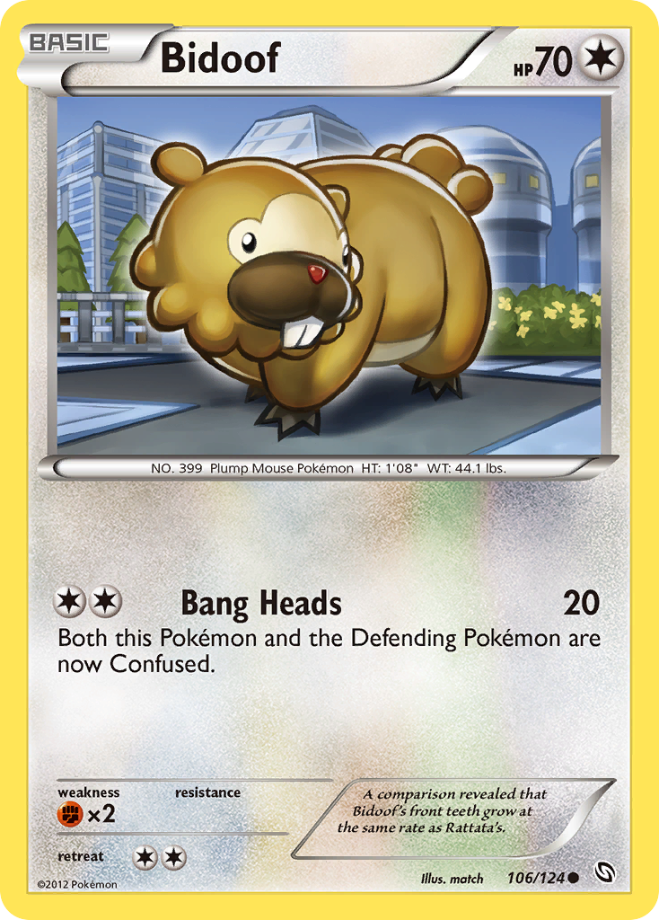 Bidoof (106) [Dragons Exalted] Reverse Holofoil - Deck Out Gaming