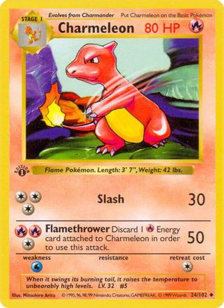 Charmeleon (24) [Base Set (Shadowless)] 1st Edition - Deck Out Gaming