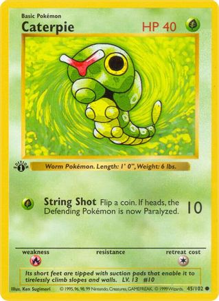 Caterpie (45) [Base Set (Shadowless)] 1st Edition