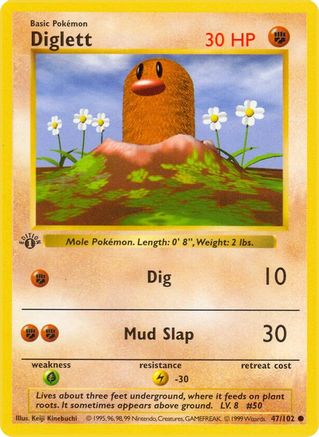 Diglett (47) [Base Set (Shadowless)] Unlimited - Deck Out Gaming