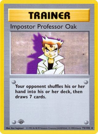 Impostor Professor Oak (73) [Base Set (Shadowless)] Unlimited