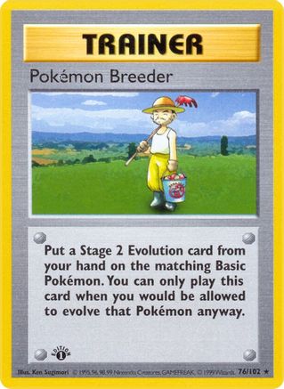 Pokemon Breeder (76) [Base Set (Shadowless)] Unlimited