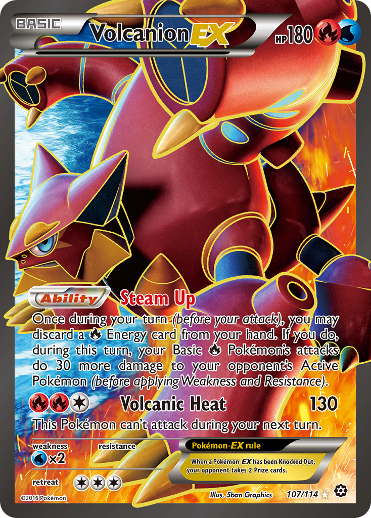 Volcanion EX (Full Art) (107) [XY - Steam Siege] - Deck Out Gaming