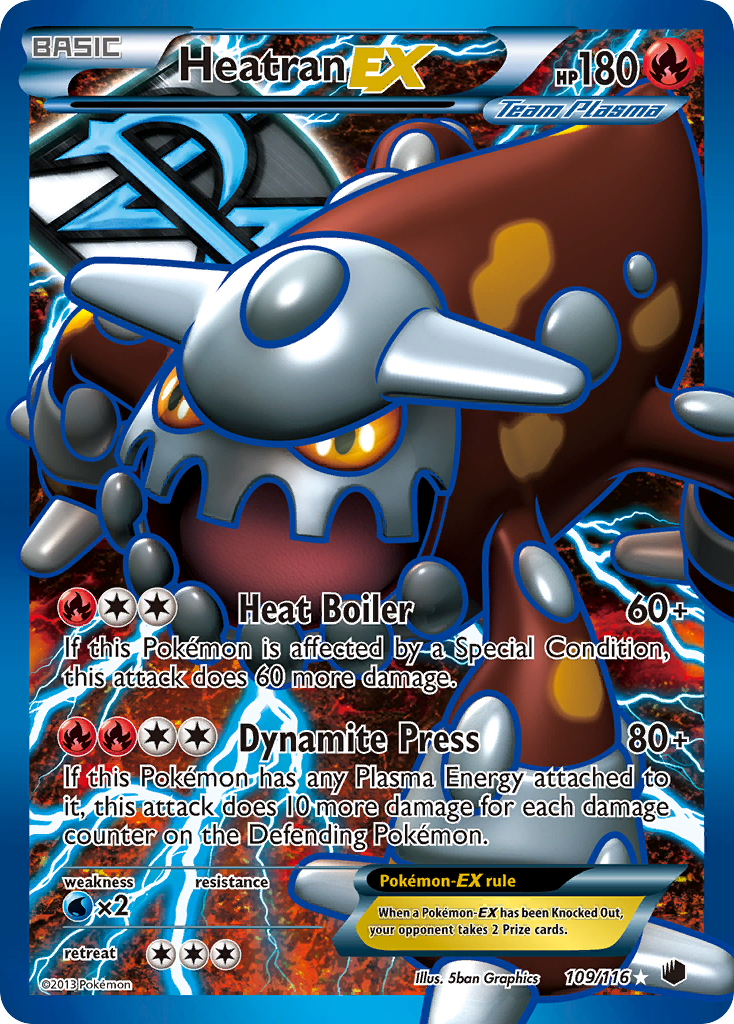 Heatran EX (Team Plasma) (Full Art) (109) [Plasma Freeze] - Deck Out Gaming