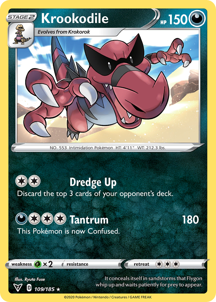Krookodile [SWSH04: Vivid Voltage] Reverse Holofoil - Deck Out Gaming