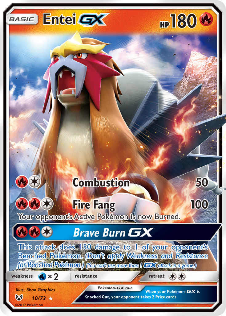 Entei GX (10/73) [Sun & Moon: Shining Legends] - Deck Out Gaming