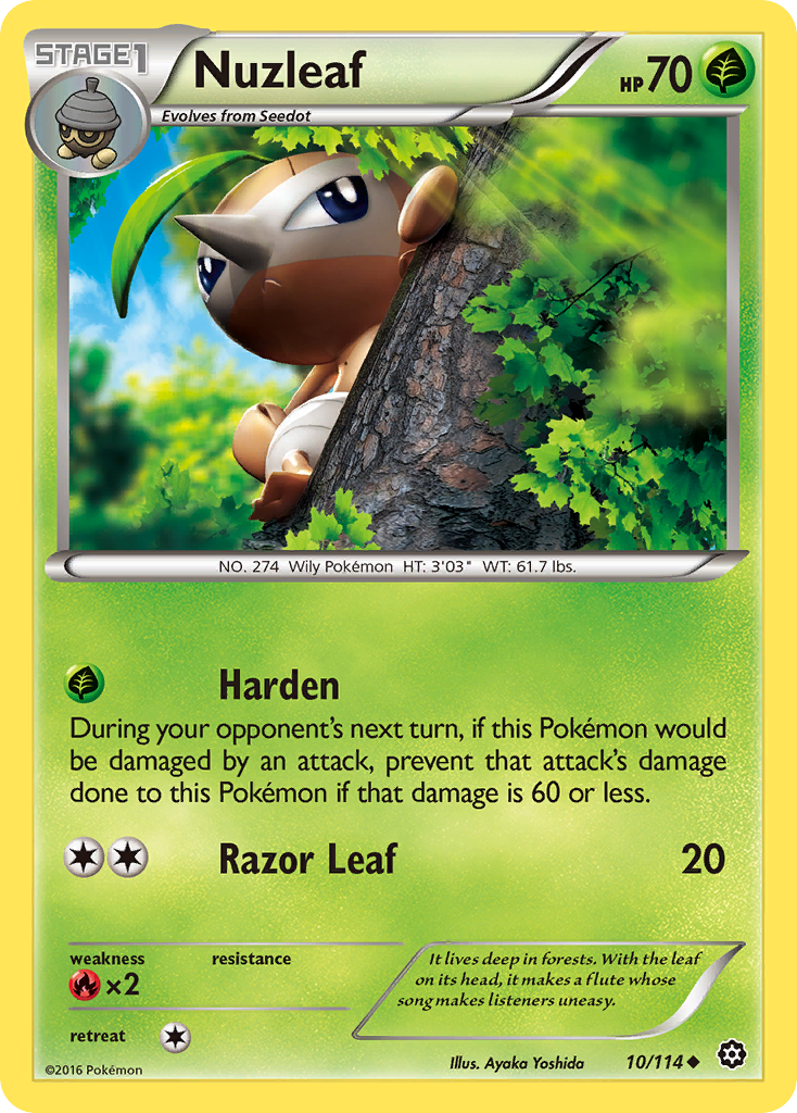 Nuzleaf (10) [XY - Steam Siege] - Deck Out Gaming