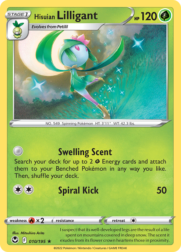 Hisuian Lilligant (010/195) [Sword & Shield: Silver Tempest] Reverse Holofoil - Deck Out Gaming