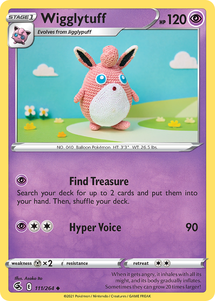 Wigglytuff  (111/264) [Sword & Shield: Fusion Strike] Reverse Holofoil - Deck Out Gaming