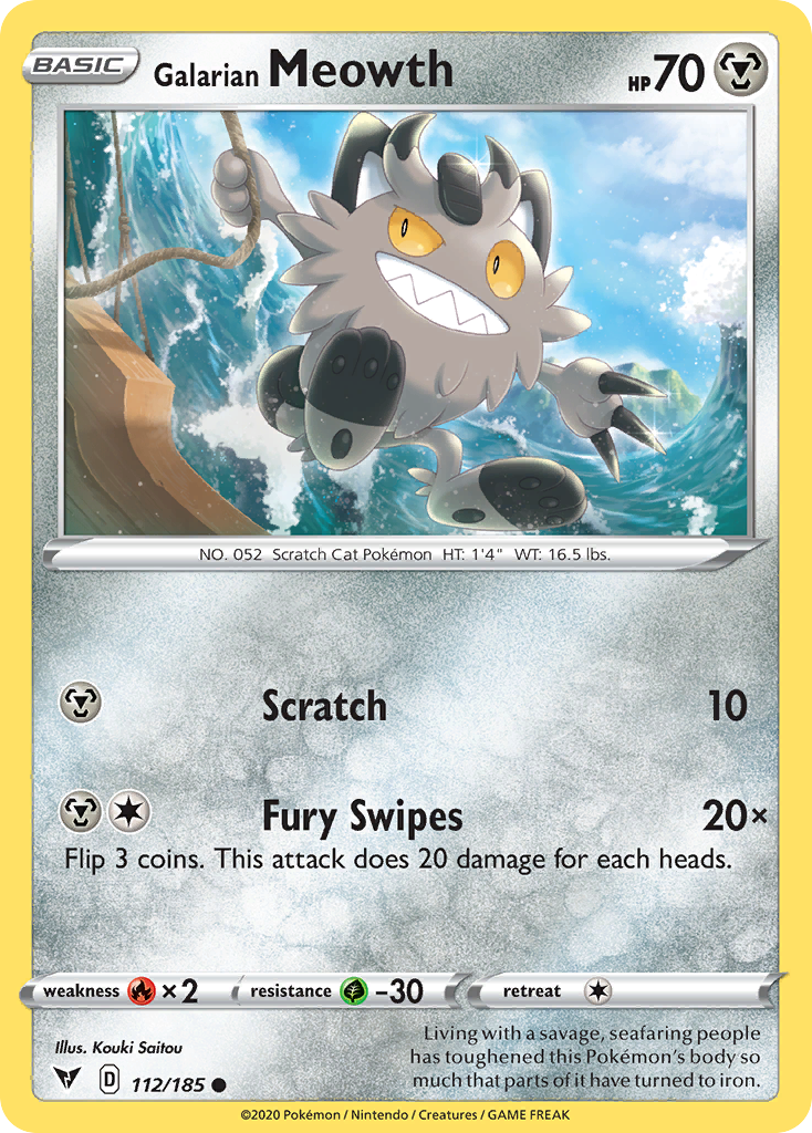 Galarian Meowth [SWSH04: Vivid Voltage] Reverse Holofoil - Deck Out Gaming
