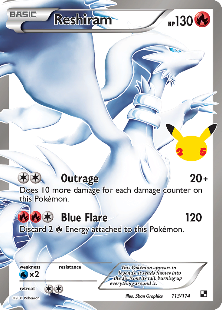 Reshiram (113/114) [Celebrations: 25th Anniversary - Classic Collection] - Deck Out Gaming