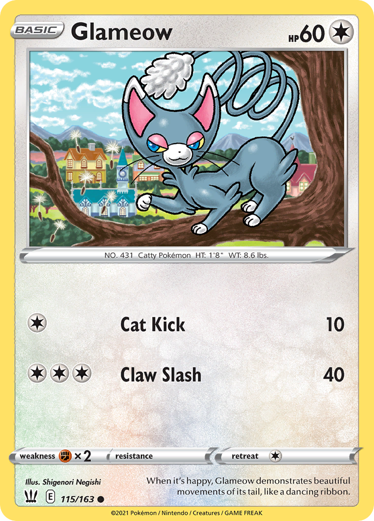 Glameow [SWSH05: Battle Styles] Reverse Holofoil - Deck Out Gaming