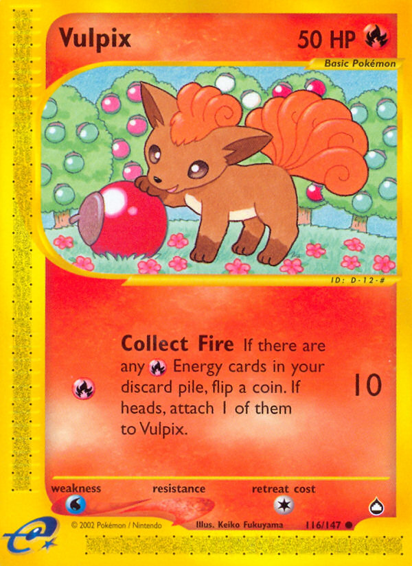 Vulpix (116) [Aquapolis] - Deck Out Gaming