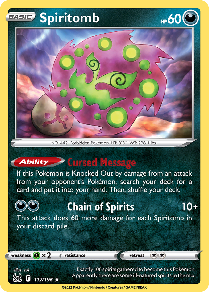 Spiritomb (117/196) [Sword & Shield: Lost Origin] Reverse Holofoil - Deck Out Gaming
