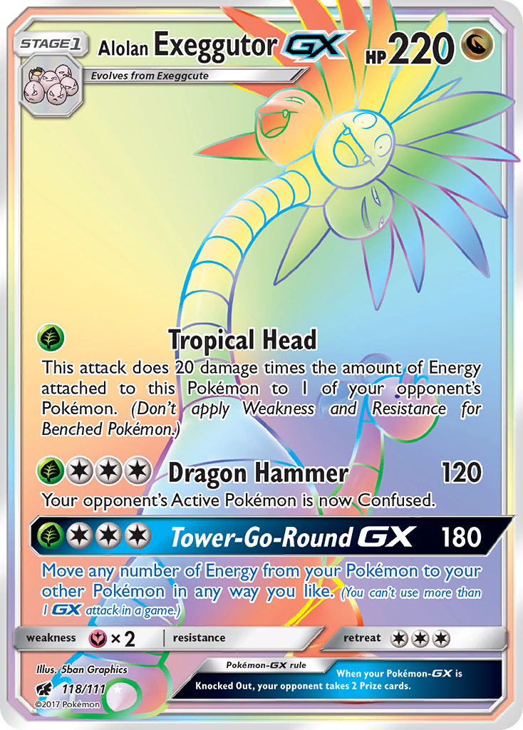 Alolan Exeggutor GX (Secret) (118) [SM - Crimson Invasion] - Deck Out Gaming