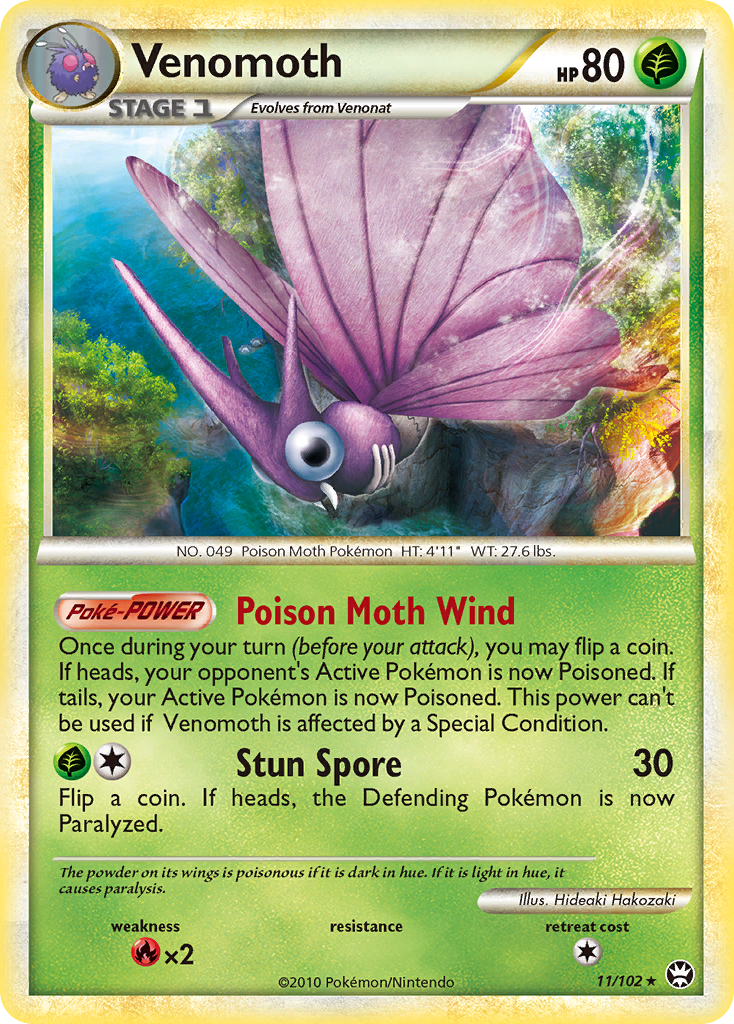 Venomoth (11) [Triumphant] Reverse Holofoil - Deck Out Gaming