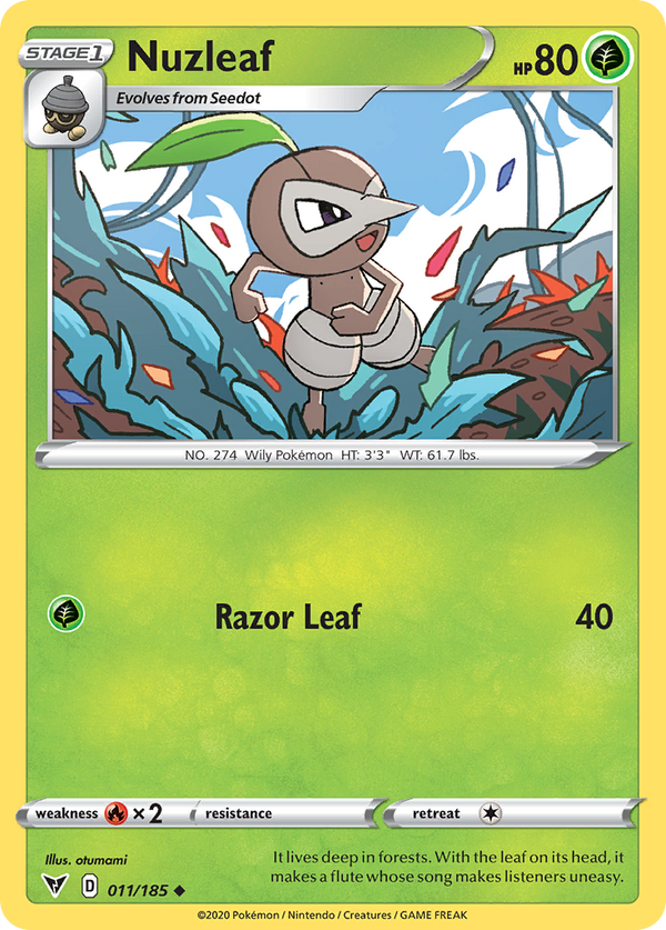 Nuzleaf [SWSH04: Vivid Voltage] - Deck Out Gaming