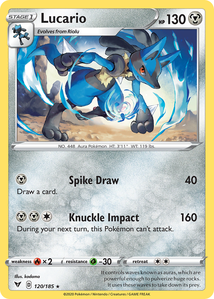 Lucario [SWSH04: Vivid Voltage] Reverse Holofoil - Deck Out Gaming