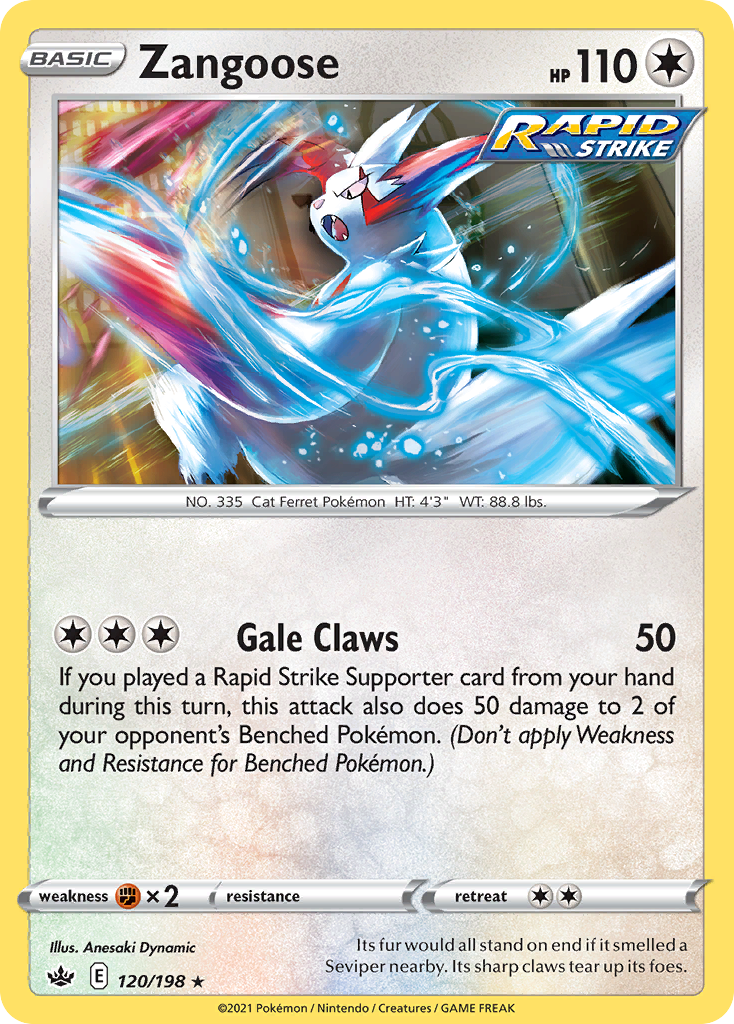 Zangoose (120/198) [Sword & Shield: Chilling Reign] Reverse Holofoil - Deck Out Gaming