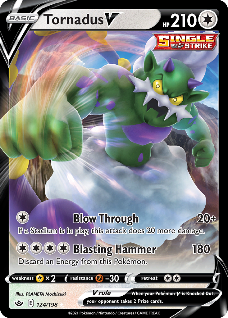 Tornadus V (124/198) [Sword & Shield: Chilling Reign] - Deck Out Gaming