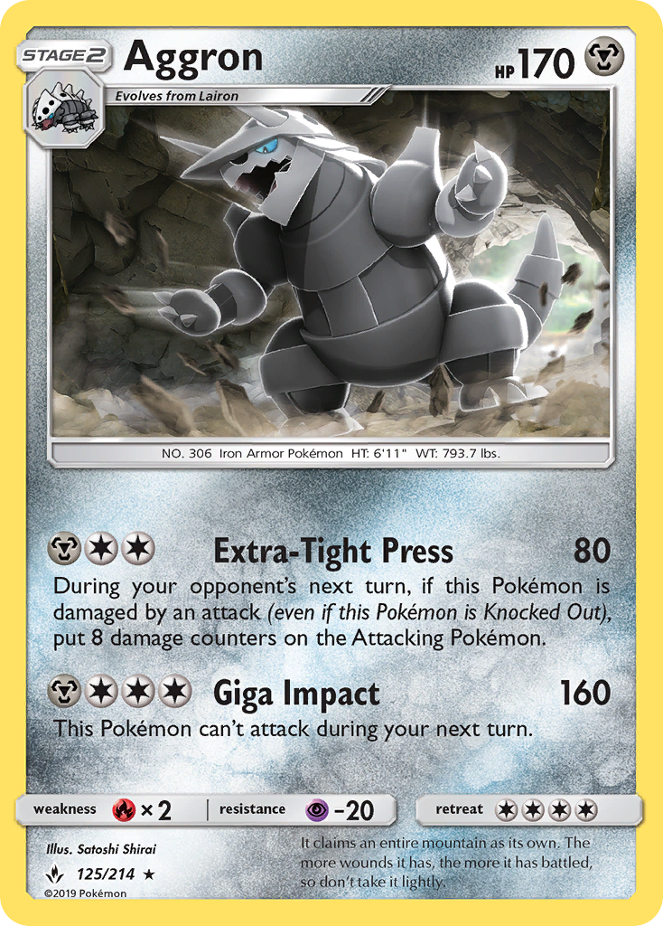 Aggron (125/214) [Sun & Moon: Unbroken Bonds] - Deck Out Gaming