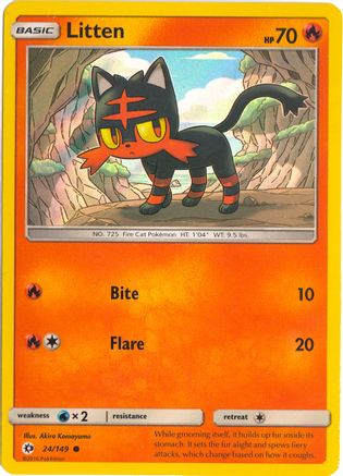 Litten (Water-Web Holo Exclusive) (24) [Miscellaneous Cards & Products]