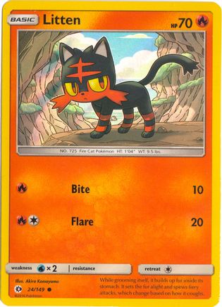 Litten (Water-Web Holo Exclusive) (24) [Miscellaneous Cards & Products] - Deck Out Gaming