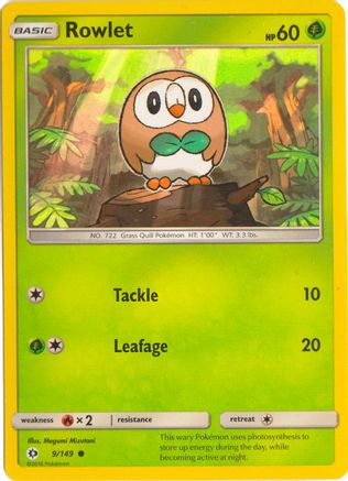 Rowlet (Water-Web Holo Exclusive) (9) [Miscellaneous Cards & Products]