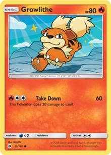 Growlithe (21) [SM Base Set] Reverse Holofoil - Deck Out Gaming