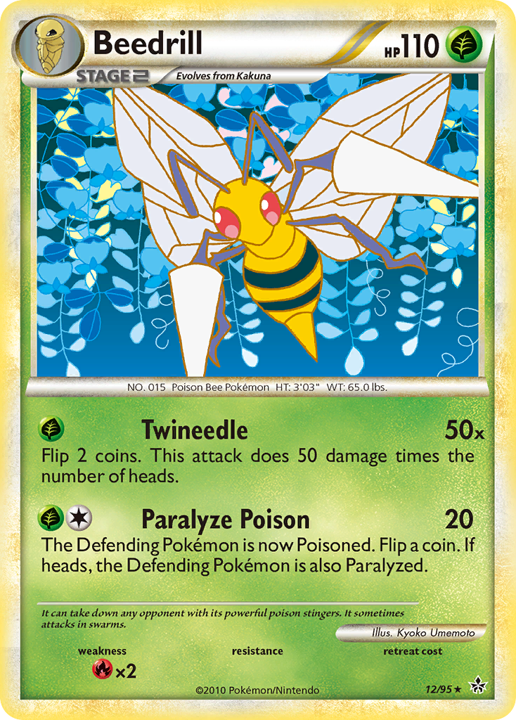 Beedrill (12) [Unleashed] Reverse Holofoil