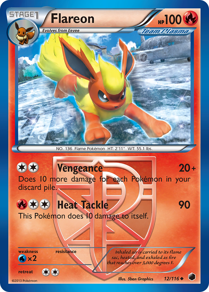 Flareon (Team Plasma) (12) [Plasma Freeze] Reverse Holofoil - Deck Out Gaming