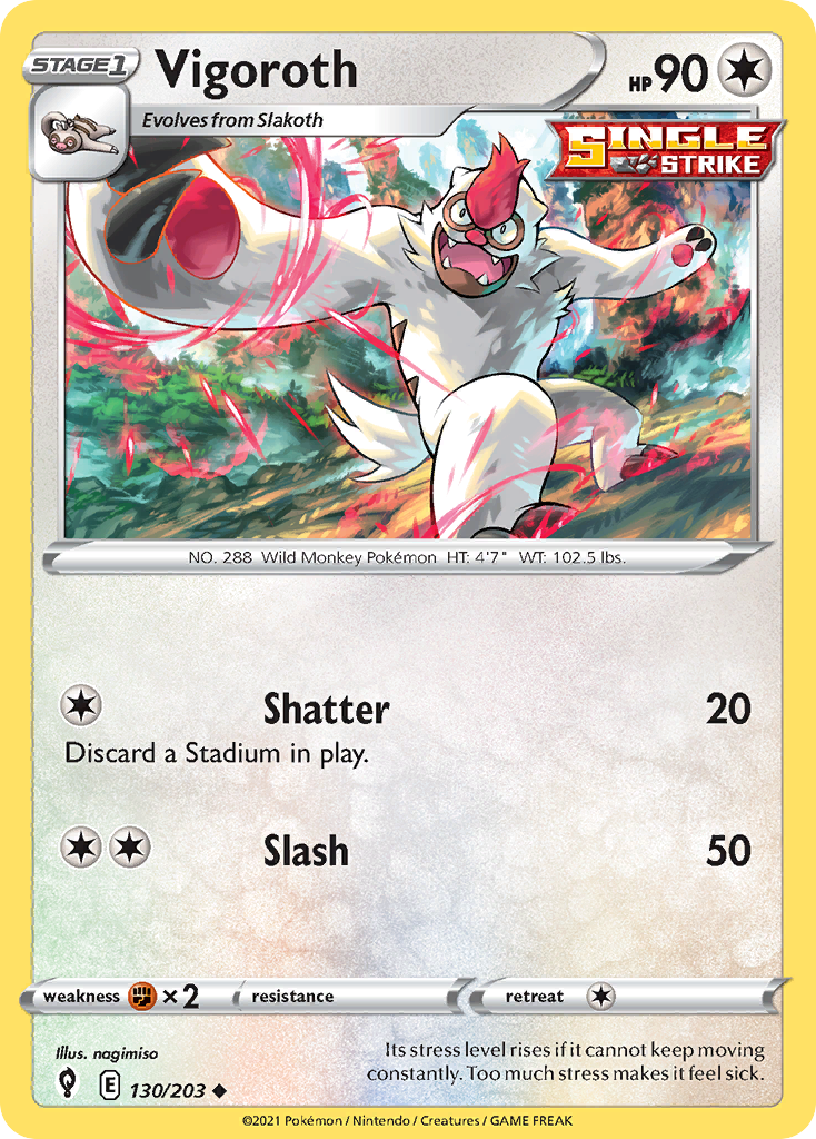 Vigoroth (130/203) [Sword & Shield: Evolving Skies] Reverse Holofoil - Deck Out Gaming