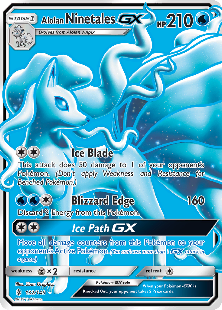 Alolan Ninetales GX (Full Art) (132) [SM - Guardians Rising] - Deck Out Gaming