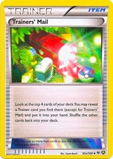 Trainers' Mail (Holo) (92a) [Alternate Art Promos]