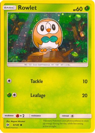 Rowlet (Cosmos Holo) (9) [Miscellaneous Cards & Products] - Deck Out Gaming