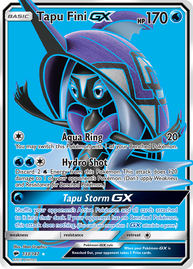 Tapu Fini GX (Full Art) (133) [SM - Burning Shadows] - Deck Out Gaming