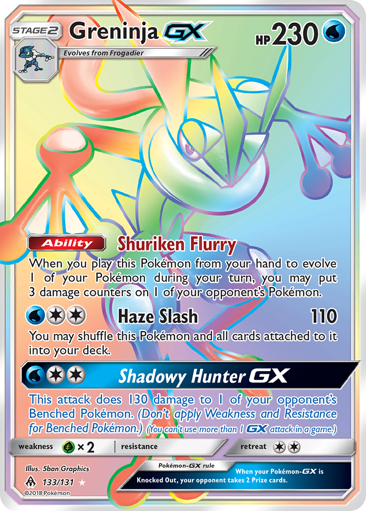 Greninja GX (Secret) (133) [SM - Forbidden Light] - Deck Out Gaming