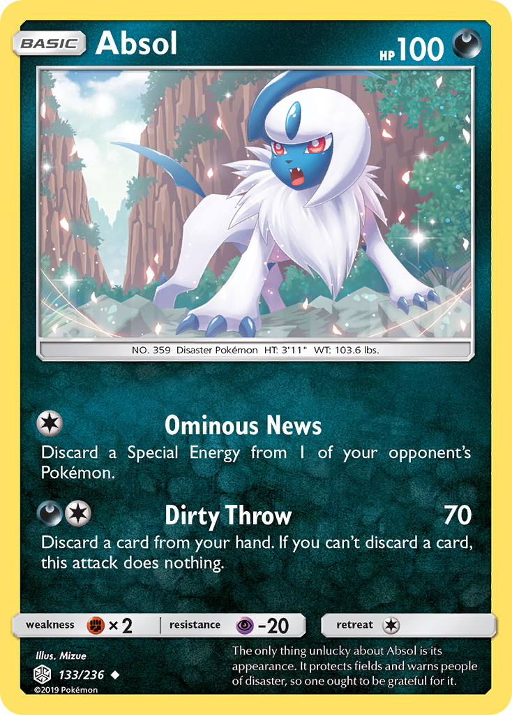 Absol (133/236) [SM - Cosmic Eclipse] Reverse Holofoil - Deck Out Gaming