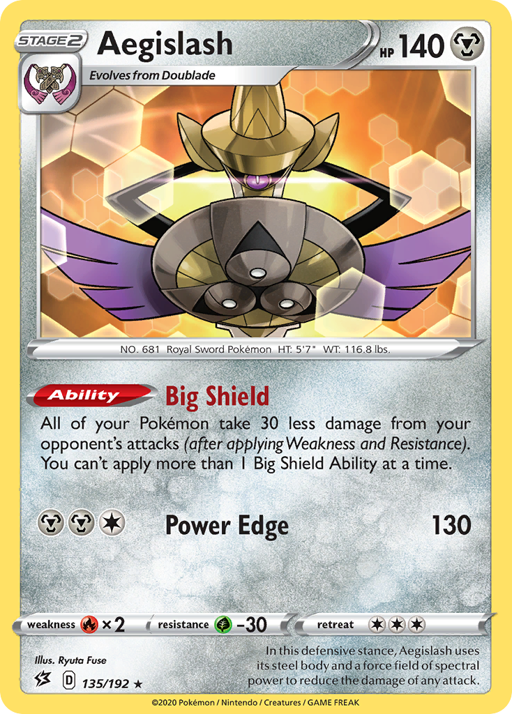 Aegislash (135/192) [SWSH02: Rebel Clash] - Deck Out Gaming