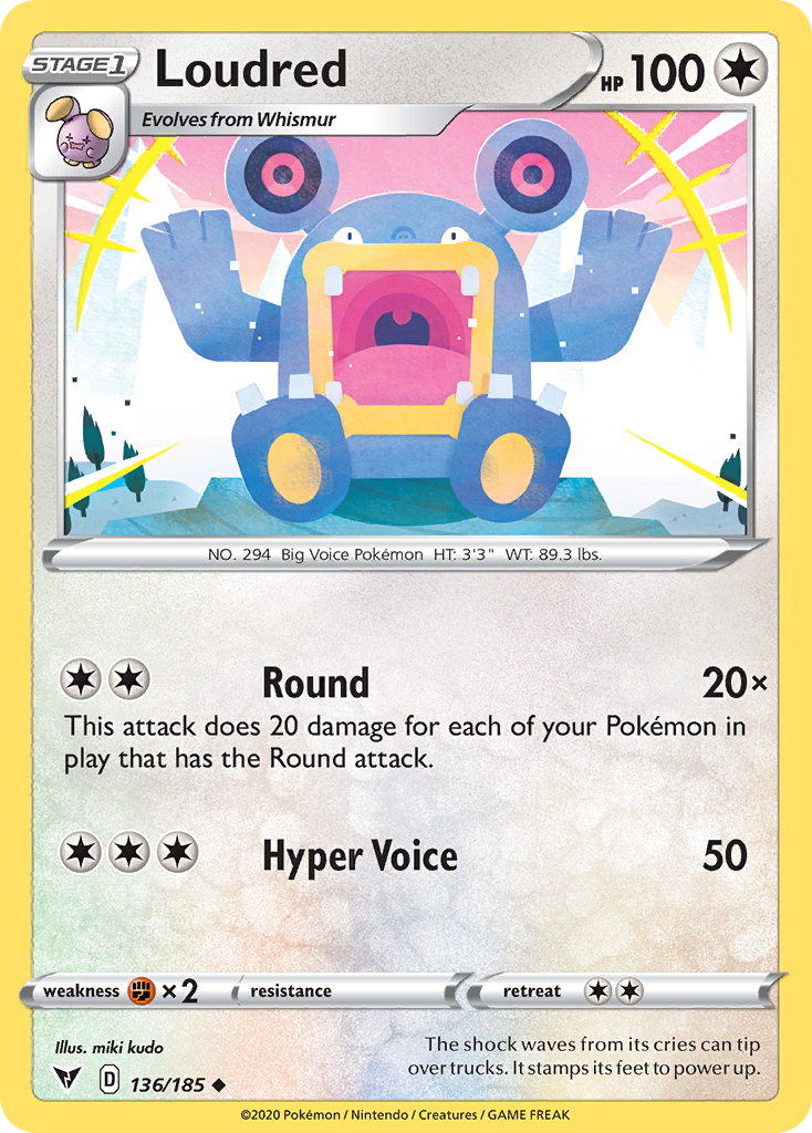 Loudred [SWSH04: Vivid Voltage] Reverse Holofoil - Deck Out Gaming