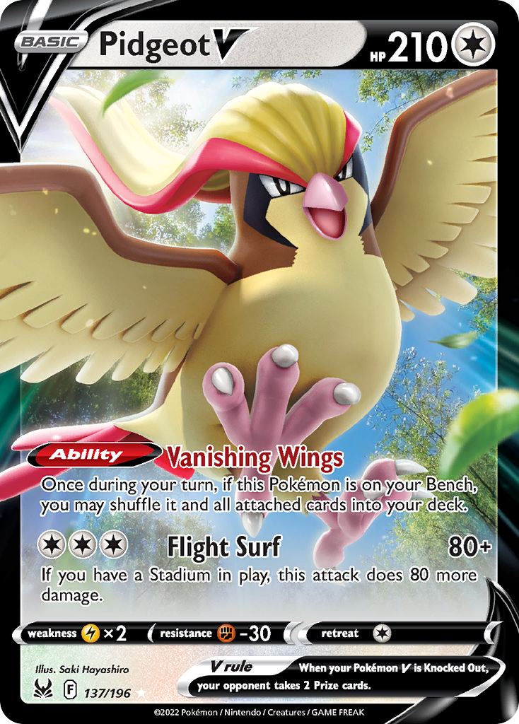 Pidgeot V (137/196) [Sword & Shield: Lost Origin] - Deck Out Gaming