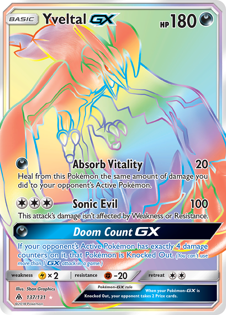 Yveltal GX (Secret) (137) [SM - Forbidden Light] - Deck Out Gaming