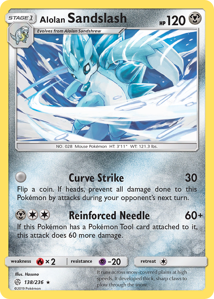 Alolan Sandslash (138/236) [SM - Cosmic Eclipse] Reverse Holofoil - Deck Out Gaming