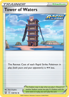 Tower of Waters [SWSH05: Battle Styles] Reverse Holofoil - Deck Out Gaming