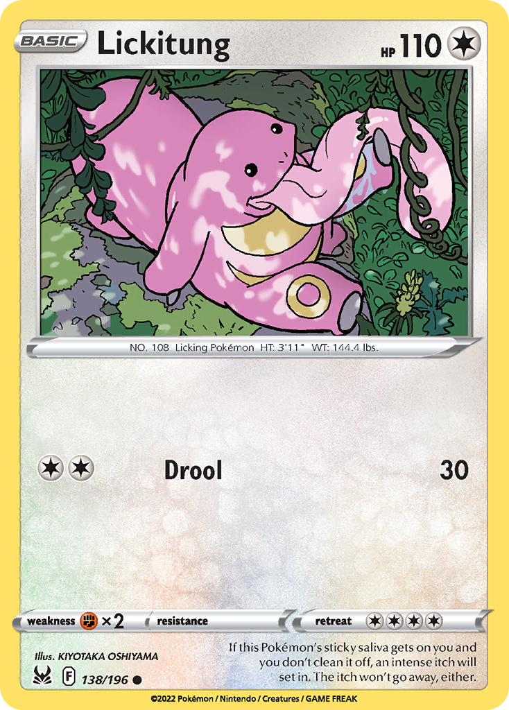Lickitung (138/196) [Sword & Shield: Lost Origin] Reverse Holofoil - Deck Out Gaming